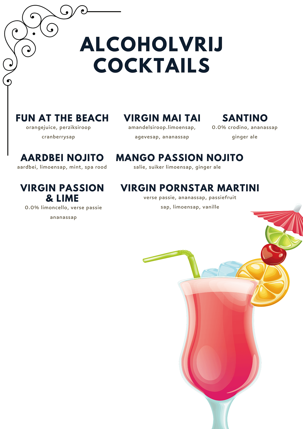ikwilcocktails menu cocktails